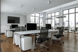 Schallschutz im Büro: Blick in ein Großraum-Büro.